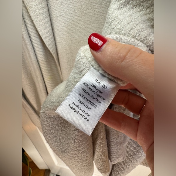 Barefoot Dreams CozyChic Lite® Circle Cardi - Stone - Picture 6 of 6